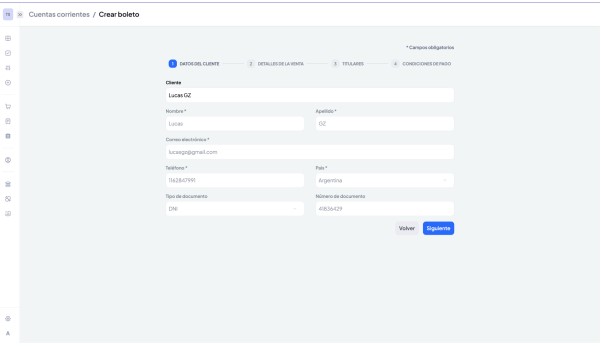 Detalles de la venta